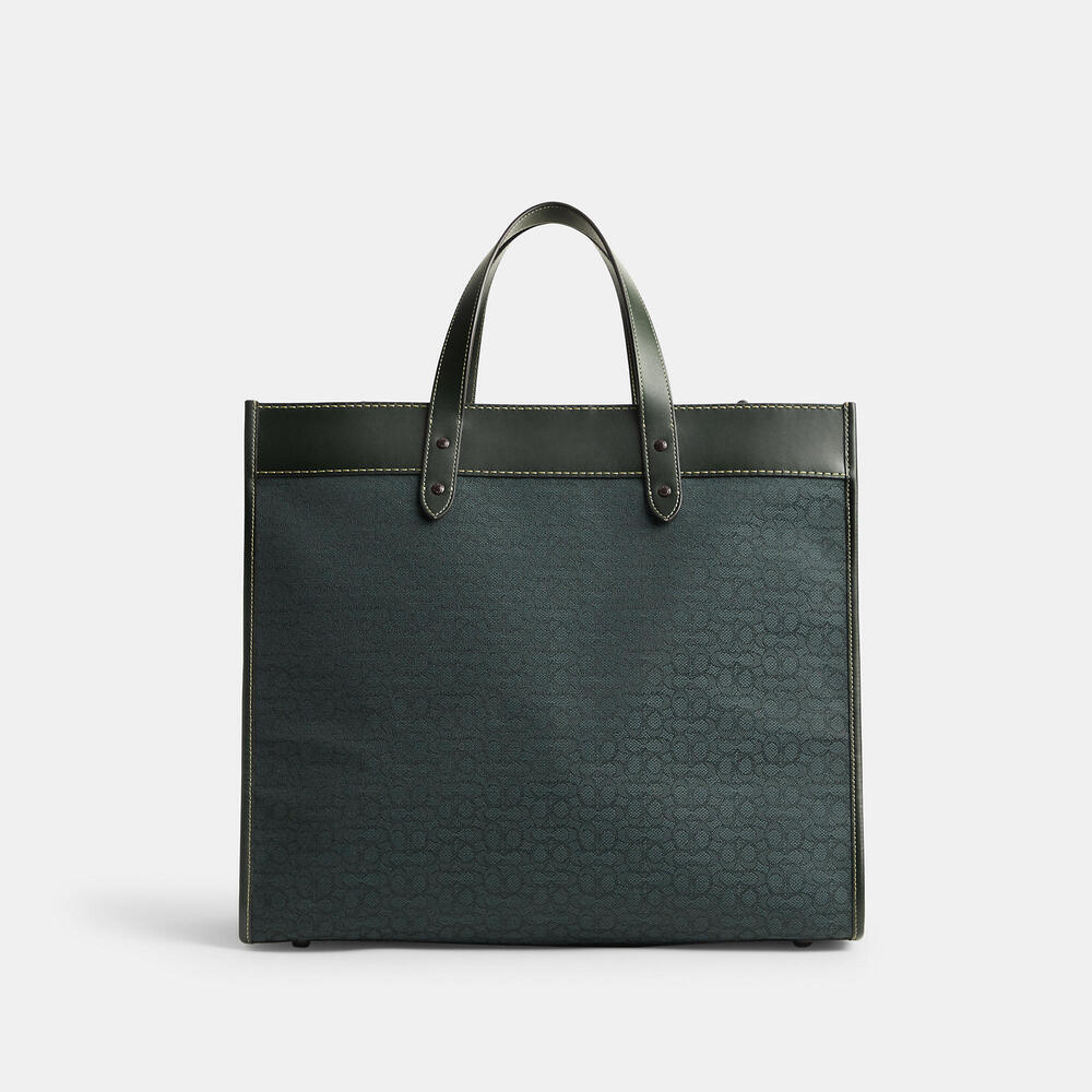 Field Tote Bag 40 In Micro Signature Jacquard